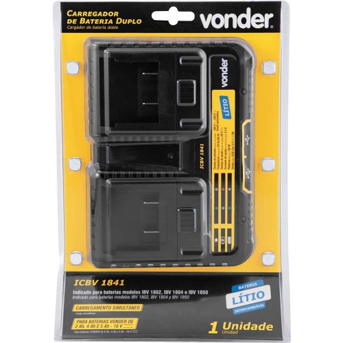 Carregador de bateria duplo 18V intercambivel - ICBV 1841  110V/220V