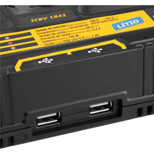 Carregador de bateria duplo 18V intercambivel - ICBV 1841  110V/220V
