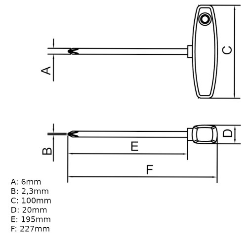 Chave phillips 1/4 x 8