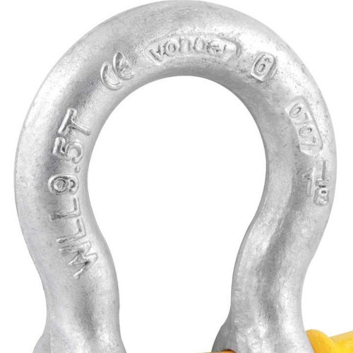 Manilha curva para cabo de a�o 1.1/8