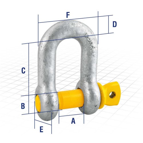 Manilha reta para cabo de ao 1