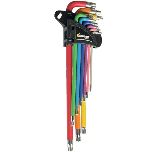 Jogo de chave hexalobular longa T10 a T50 9 pe�as - 08046