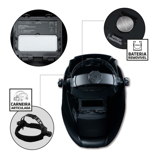 Combo Inversora de solda Mig sem g�s Multiprocesso 140A KAB 140 Trisolda + M�scara e Acess�rios  220V