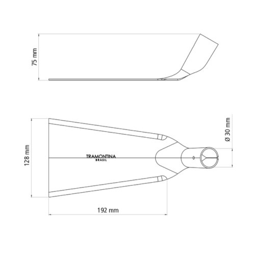 Estrovenga em ao carbono sem cabo leve 