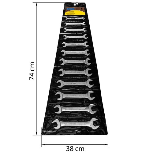 Jogos de chave fixa 6 a 32 mm em a�o especial com 12 pe�as