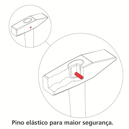 Martelo de pena cabo tubular 500 g - Ultrafortis