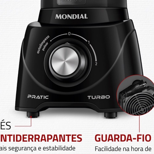 Liquidificador 2 velocidades 550W Pratic Turbo - L-98 110V Liquidificador 2 velocidades 550W Pratic Turbo - L-98 110V