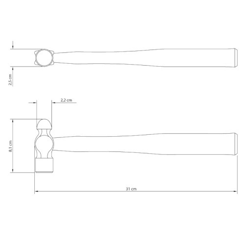 Martelo de bola 200 gramas - MASTER BASIC