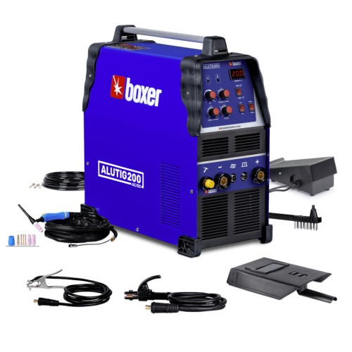 Inversora de solda para alumnio AC/DC 200A com pedal e tocha - ALUTIG200 AC/DC  110V/220V