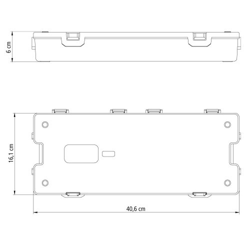 Organizador de pl�stico 16 polegadas
