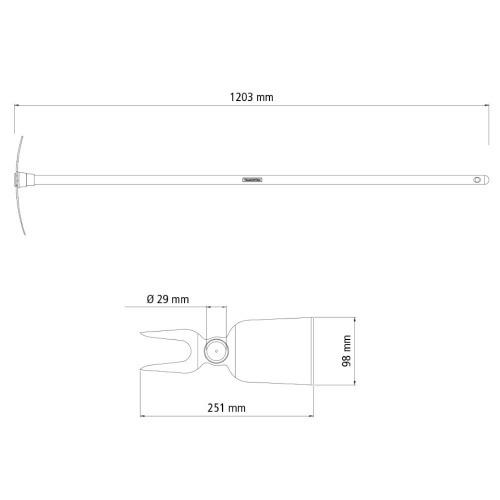Sacho duas pontas com cabo de madeira 120 cm - 77802501 Sacho duas pontas com cabo de madeira 120 cm - 77802501