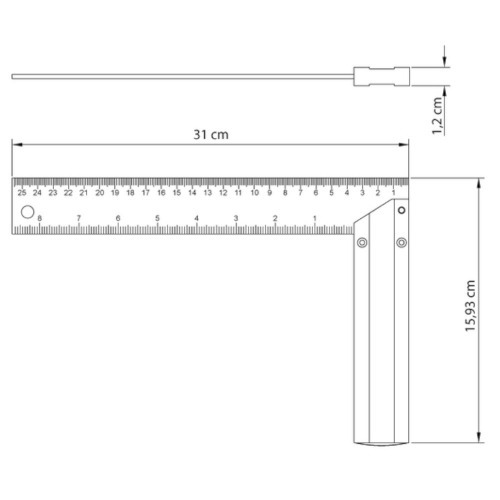 Esquadro de alumnio 12
