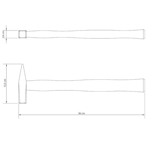 Martelo pena 1000 g com cabo em madeira envernizada - Master Martelo pena 1000 g com cabo em madeira envernizada - Master