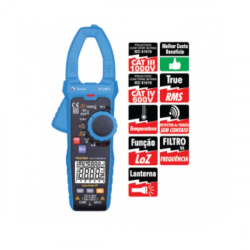 Alicate amper�metro digital 1000 amperes - ET-3367C