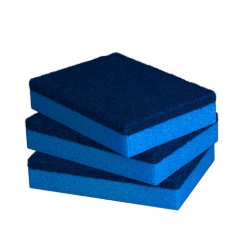 Esponja multiuso antiaderente dupla face azul 3 peças Esponja multiuso antiaderente dupla face azul 3 peças
