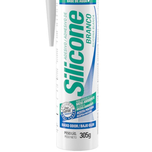 Silicone a base d'�gua branco 305 gramas