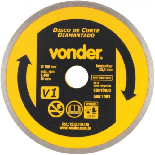 Disco diamantado liso 180 mm para mrmore