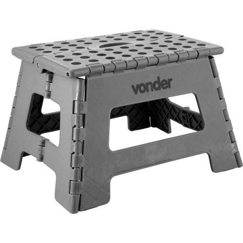 Banqueta plástica dobrável cinza 220 mm Banqueta plástica dobrável cinza 220 mm