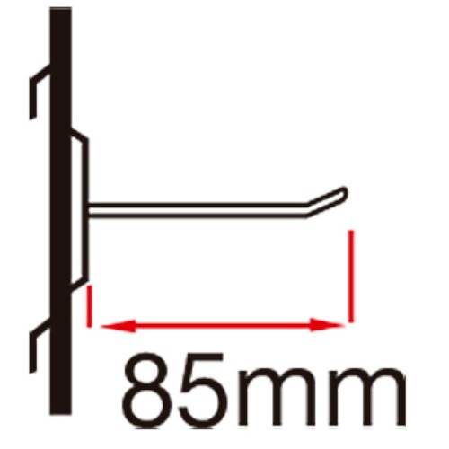 Gancho em arame 85 mm para painel - SM-A3 Gancho em arame 85 mm para painel - SM-A3