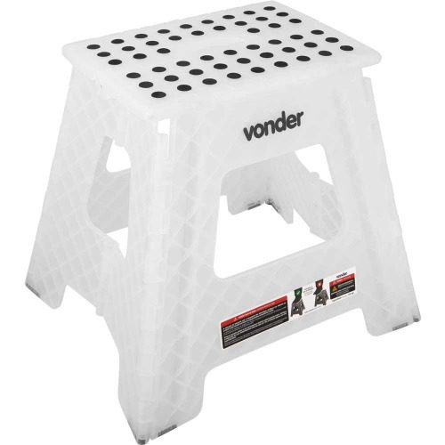 Banqueta plástica dobrável transparente 360 mm Banqueta plástica dobrável transparente 360 mm