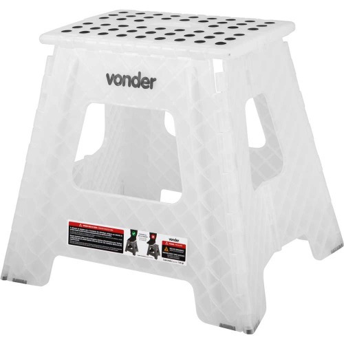 Banqueta plástica dobrável transparente 360 mm Banqueta plástica dobrável transparente 360 mm