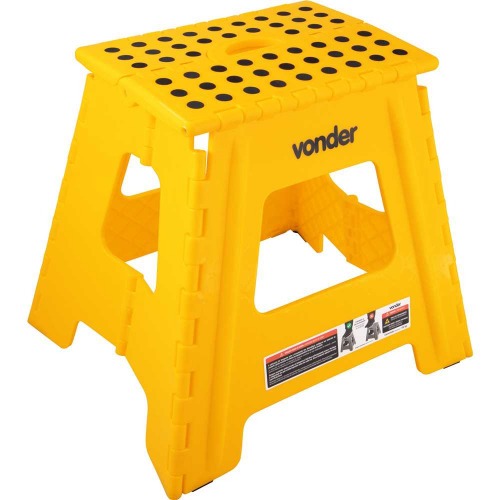 Banqueta plástica dobrável amarela 360 mm Banqueta plástica dobrável amarela 360 mm