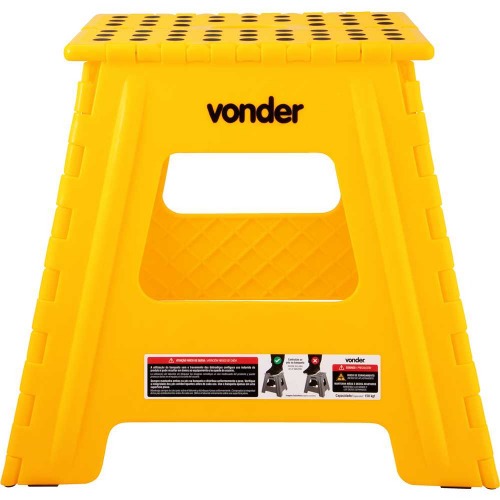 Banqueta plástica dobrável amarela 360 mm Banqueta plástica dobrável amarela 360 mm