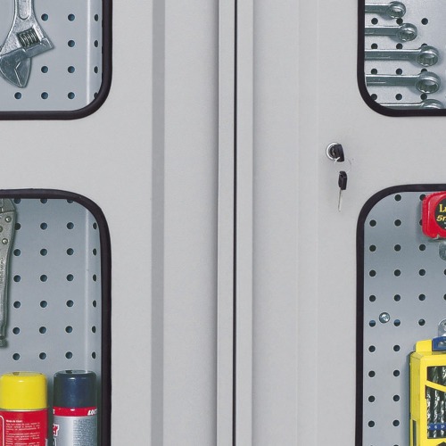 Armrio para ferramentas com 3 prateleiras 9 gavetas e portas de vidro - AM-69