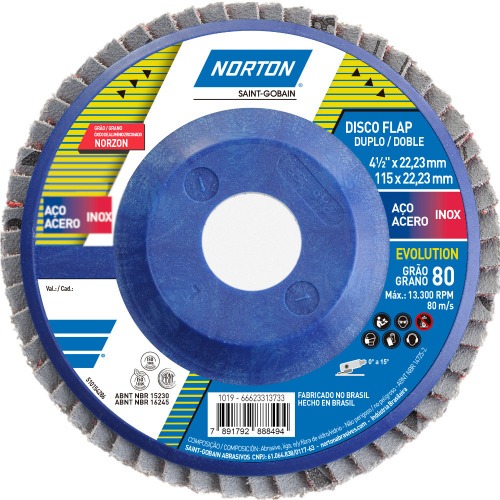 Disco de lixa flap disc reto 4.1/2 Disco de lixa flap disc reto 4.1/2
