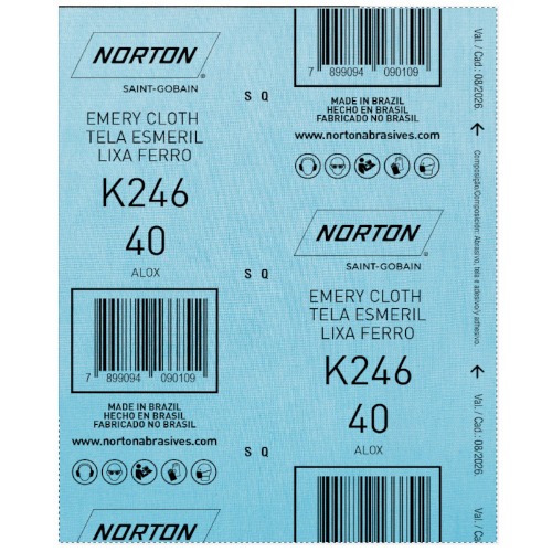 Folha de lixa para ferro 225 x 275 mm - K246