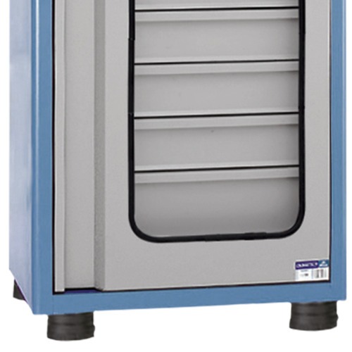 Arm�rio com 5 gavetas chapa perfurada e porta em vidro - AM-41