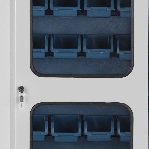 Armrio com 66 caixas n 3 e portas de vidro - AM-47