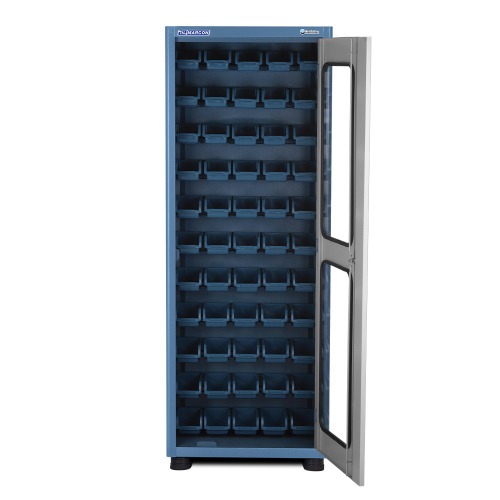 Armrio com 66 caixas n 3 e portas de vidro - AM-47