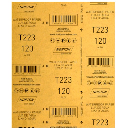 Folha de lixa D'gua 225 x 275 mm - T223