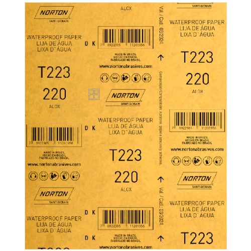 Folha de lixa D'gua 225 x 275 mm - T223