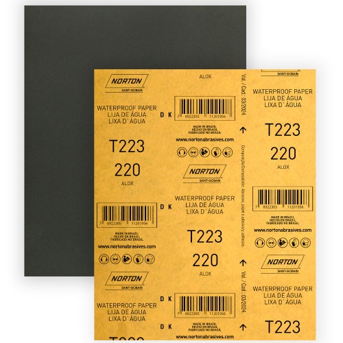 Folha de lixa D'gua 225 x 275 mm - T223