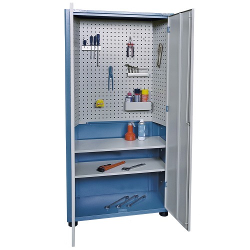 Armrio para ferramentas com 2 prateleiras e portas de ao - AM-73