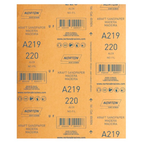 Folha de lixa para laca e verniz 225 x 275 mm - A219