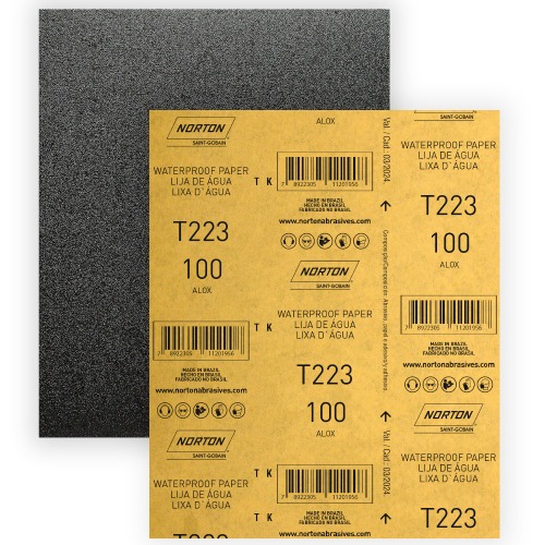 Folha de lixa D'água 225 x 275 mm - T223 Folha de lixa D'água 225 x 275 mm - T223