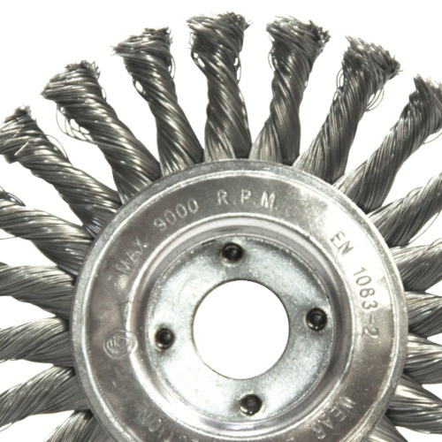 Escova circular ondulada latonada 152,4 x 19 mm