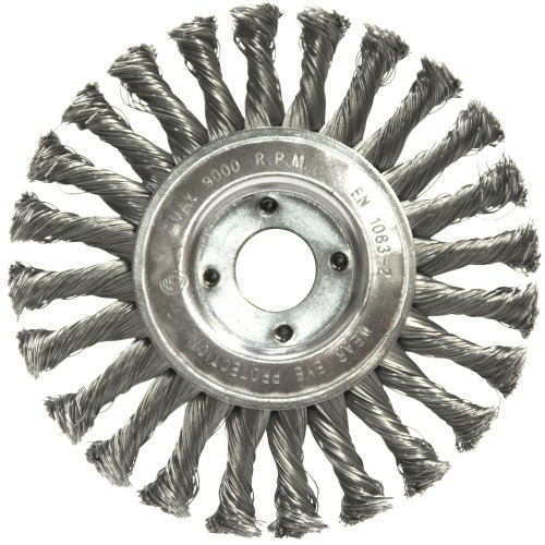 Escova circular ondulada latonada 152,4 x 19 mm