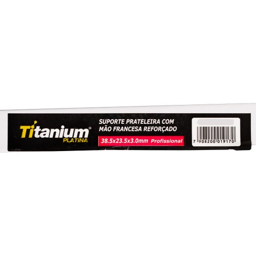 Cantoneira M�o francesa refor�ada 38,5 cm branca - 08183