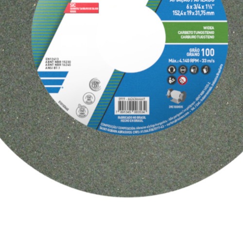 Rebolo reto para metal duro 6