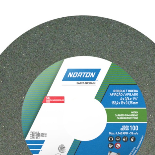 Rebolo reto para metal duro 6
