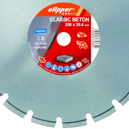 Disco diamantado Segmentado 350 x 25,4 mm - Classic Beton Cliper