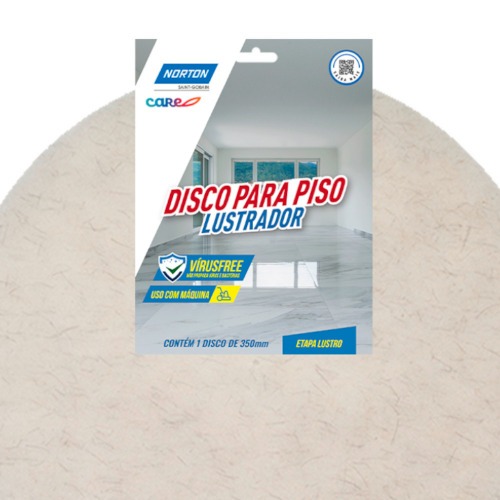 Disco lustrador de fibra para piso n�o abrasivo 350 mm