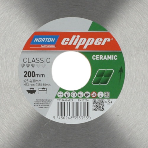 Disco diamantado liso 200 mm para azulejos e cer�mica