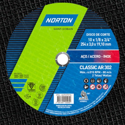 Disco de corte para aço 10 Disco de corte para aço 10