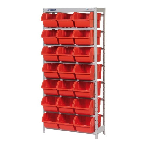 Estante met�lica com 21 gavetas n� 7 vermelha - EF21/7V-