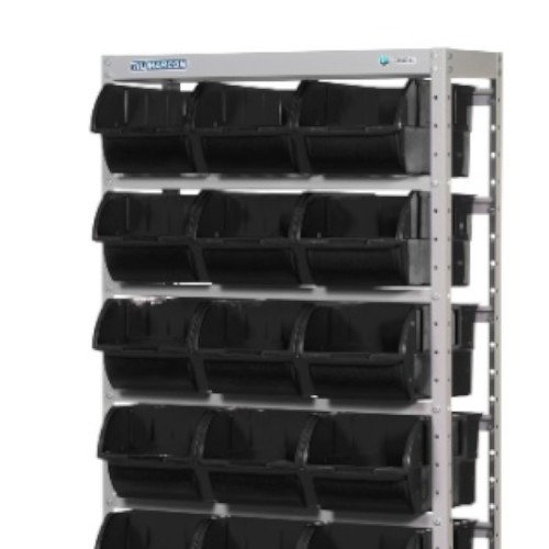 Estante metlica com 21 gavetas n 7 preta - EF21/7P